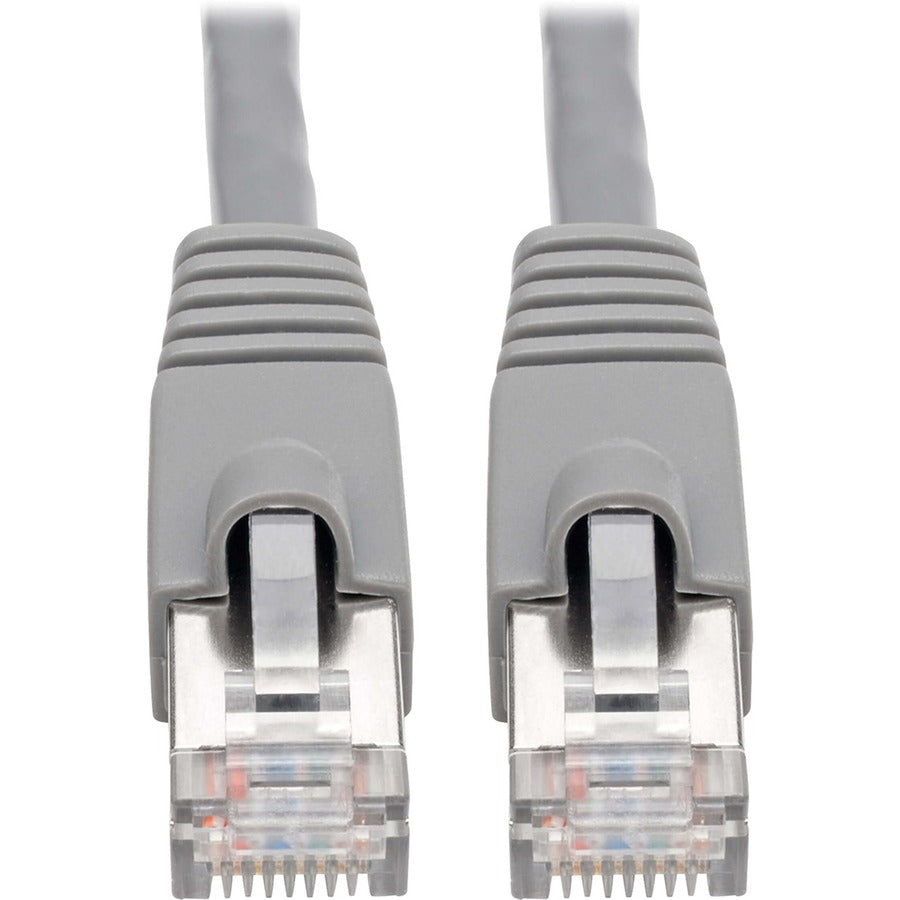 Tripp Lite Cat6a Snagless Shielded STP Patch Cable 10G, PoE, Gray M/M 5ft - 5 ft Category 6a Network Cable for Network Device, Workstation, Switch, Hub, Patch Panel, Router, Modem, VoIP Device, Survei... - N262-005-GY