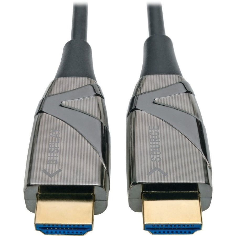 Tripp Lite High-Speed HDMI Cable HDMI 2.0 Fiber AOC 4K @60Hz Black M/M 40M - 131.23 ft Fiber Optic A/V Cable for TV, Audio/Video Device, Notebook, Home Theater System, Tablet, HDTV, Blu-ray Player, Ch... - P568-40M-FBR