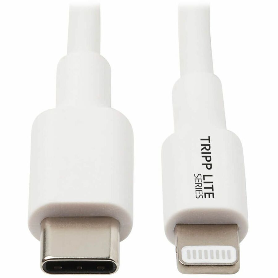 Tripp Lite Lightning to USB C Sync / Charging Cable Apple iPhone iPad 3ft 3' - 3 ft Lightning/USB Data Transfer Cable for iPhone, iPad, iPod, MacBook, Chromebook, Wall Charger, External Hard Drive, iP... - M102-003-WH