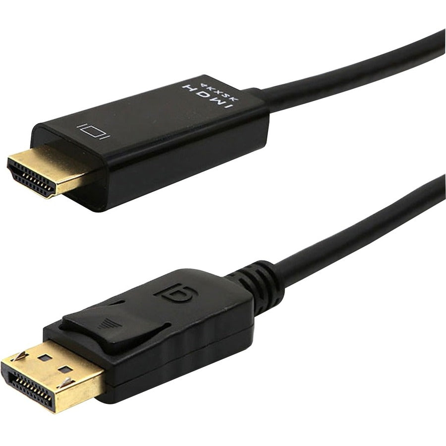 4XEM 4K Displayport to HDMI Cable 3ft - 3 ft DisplayPort/HDMI A/V Cable for Projector, TV, Monitor, Notebook, Audio/Video Device, HDTV, DVD Player, Blu-ray Player - First End: 1 x 19-pin HDMI 2.0 Digi... - 4XDPHDMI3FT4K