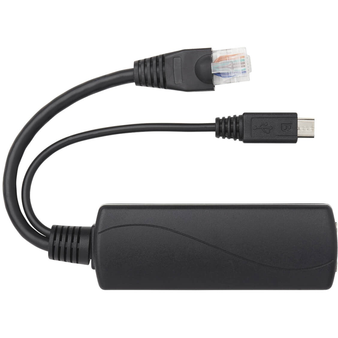 Tripp Lite PoE to USB Micro-B and RJ45 Active Splitter 48V to 5V 1A 100M - 328 ft Maximum Operating Distance - Network (RJ-45) - USB - NPOE-SPL-G-5VMU