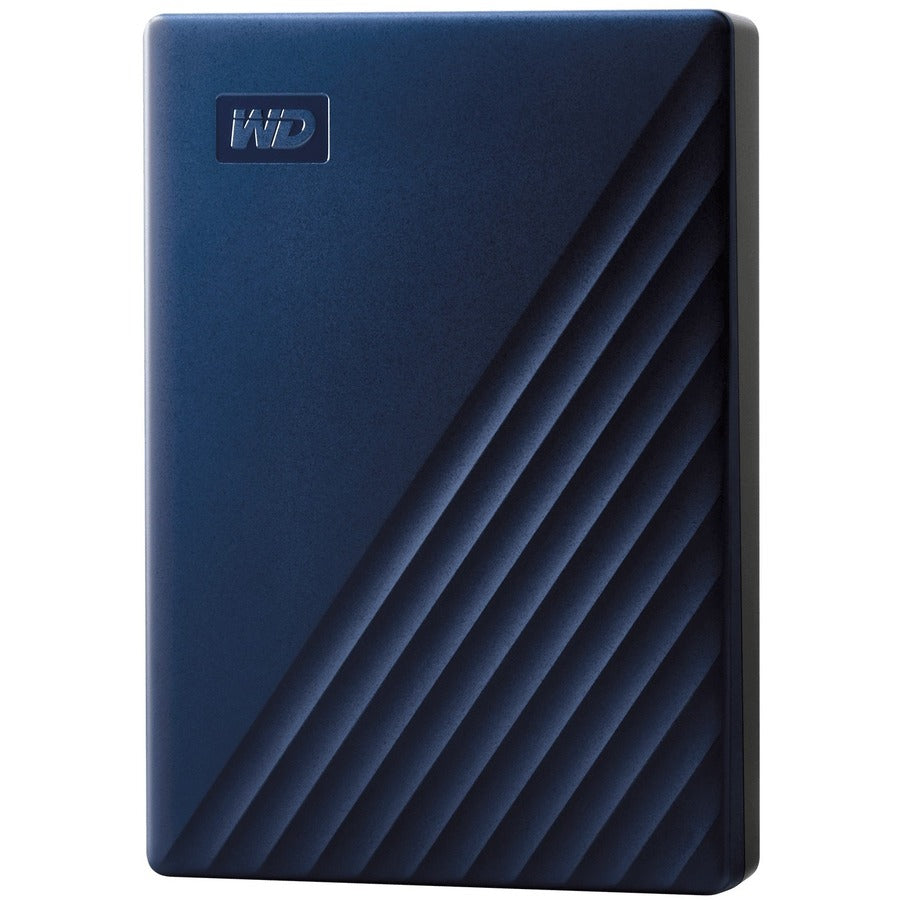 WD My Passport for Mac 4 TB Portable Hard Drive - External - Midnight Blue - USB 3.2 - 256-bit Encryption Standard - 3 Year Warranty - WDBA2F0040BBL-WESN