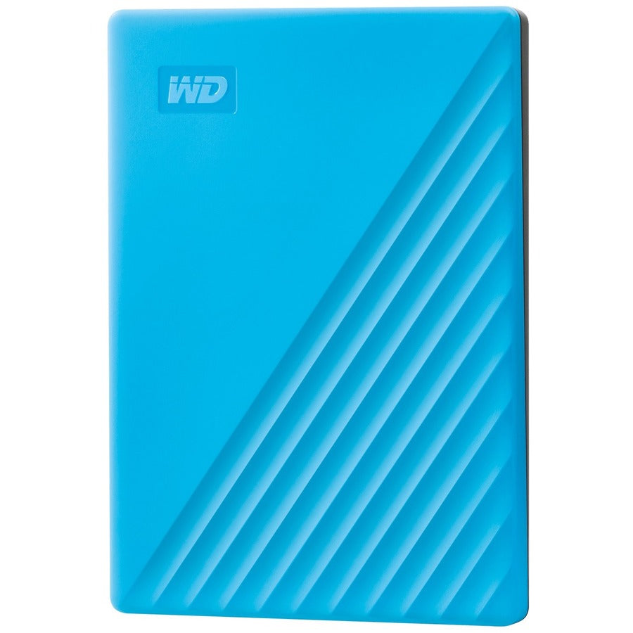 WD My Passport WDBYVG0020BBL 2 TB Portable Hard Drive - External - Blue - USB 3.0 - 256-bit Encryption Standard - Retail - WDBYVG0020BBL-WESN