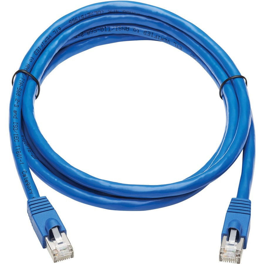 Tripp Lite Cat6a Patch Cable F/UTP Snagless w/ PoE 10G CMR-LP Blue M/M 6ft - 6 ft Category 6a Network Cable for Router, Server, Modem, Hub, Switch, PoE-enabled Device, Surveillance Camera, VoIP Device... - N261P-006-BL