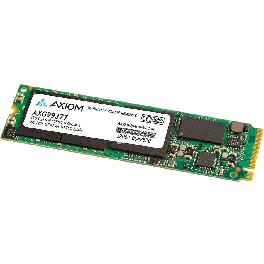 Axiom 1TB C2110n Series PCIe Gen3x4 NVMe M.2 TLC SSD - TAA Compliant - 0.609 DWPD - 606 TB TBW - 2115 MB/s Maximum Read Transfer Rate - 3 Year Warranty - AXG99377