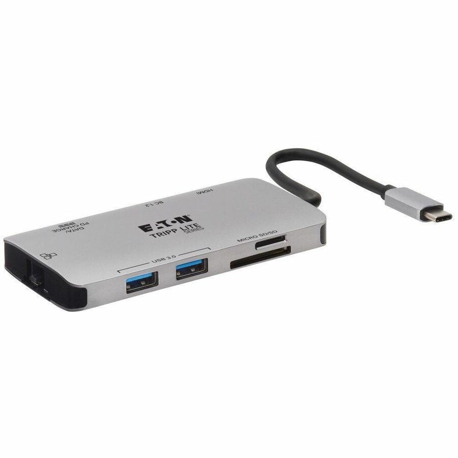 Tripp Lite USB C Docking Station 4k USB Hub HDMI SD/Micro SD Gbe Charging - for Notebook/Tablet/Smartphone - 100 W - USB Type C - 3 x USB 3.0 - Network (RJ-45) - HDMI - Thunderbolt - Wired - U442-DOCK5-GY