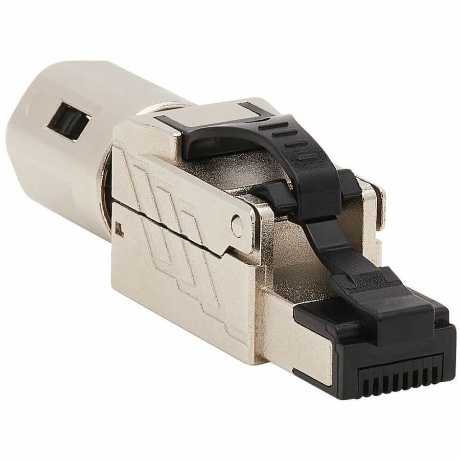 Tripp Lite Cat6a RJ45 Plug MPTL Shielded 100W PoE & PoE++ Zinc Die Cast TAA - 1 x RJ-45 Male, 1 x 110-punchdown - Black - TAA Compliant - N238-P01-MPTL-A