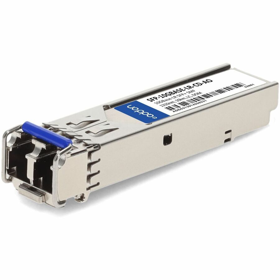 AddOn Cisco and Dell Compatible TAA Compliant 10GBase-LR SFP+ Transceiver (SMF, 1310nm, 10km, LC, DOM) - ADDON CISCO/DELL COMP XCVR TAA 10G-LR SFP+ SMF LC 10KM - SFP-10GBASE-LR-CD-AO
