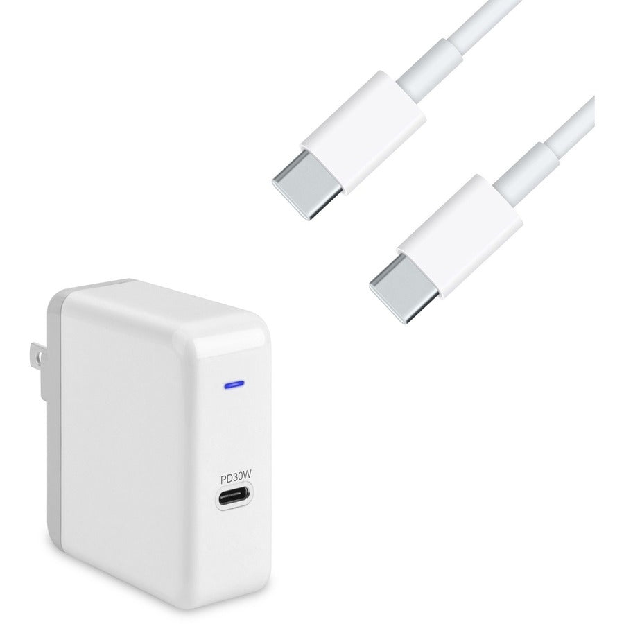 4XEM 4XEM USB-C 30W Wall Charger with included 3ft UCB-C Cable - Combo Kit - USB-C 30W FAST CHARGING QUICK CHARGE 3.0 WALL CHARGER with a 3ft USB-C 3.1 Cable - 4X30WMACKIT3