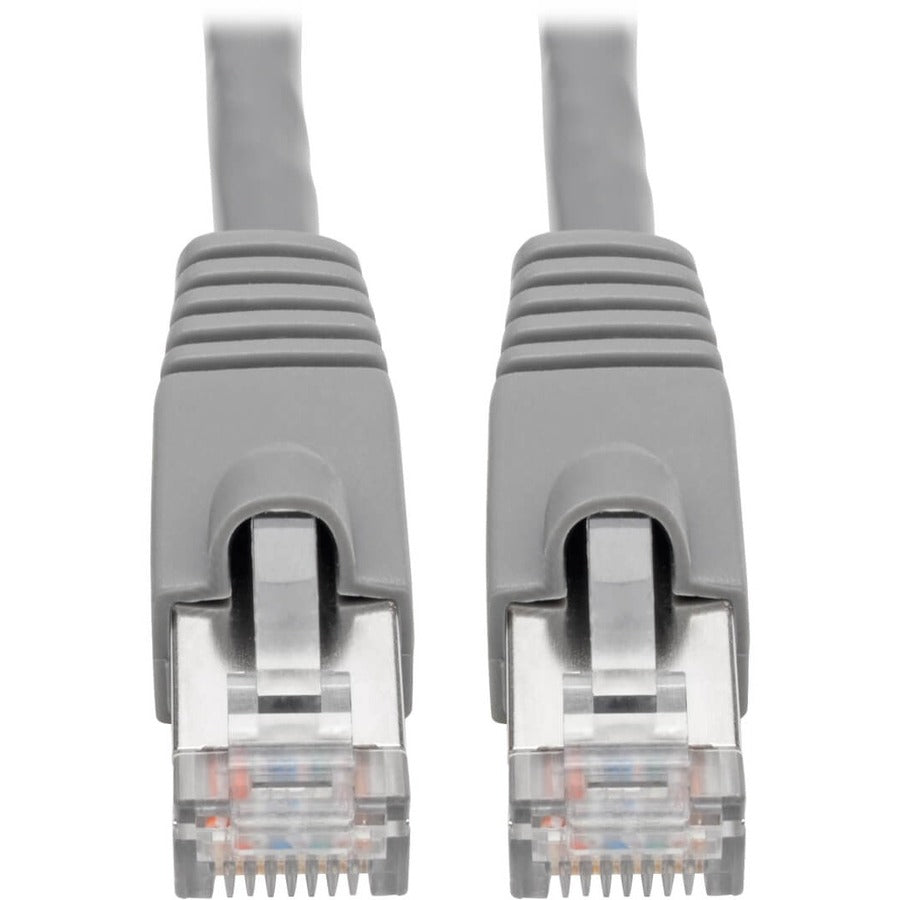 Tripp Lite Cat6a Ethernet Cable 10G STP Snagless Shielded PoE M/M Gray 8ft - 8 ft Category 6a Network Cable for Network Device, Switch, Hub, Patch Panel, Router, Modem, VoIP Device, Surveillance Camer... - N262-008-GY