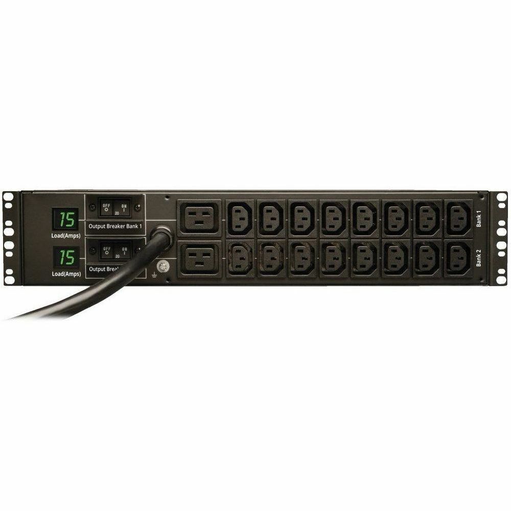 Tripp Lite PDU Metered 16 C13 2 C19 Outlets 208/240V 5.8kW L6-30P 2URM TAA - Metered - NEMA L6-30P - 16 x IEC 60320 C13, 2 x IEC 60320 C19 - 230 V AC - 2U - Horizontal - Rack-mountable - TAA Compliant - PDUMH30HV6