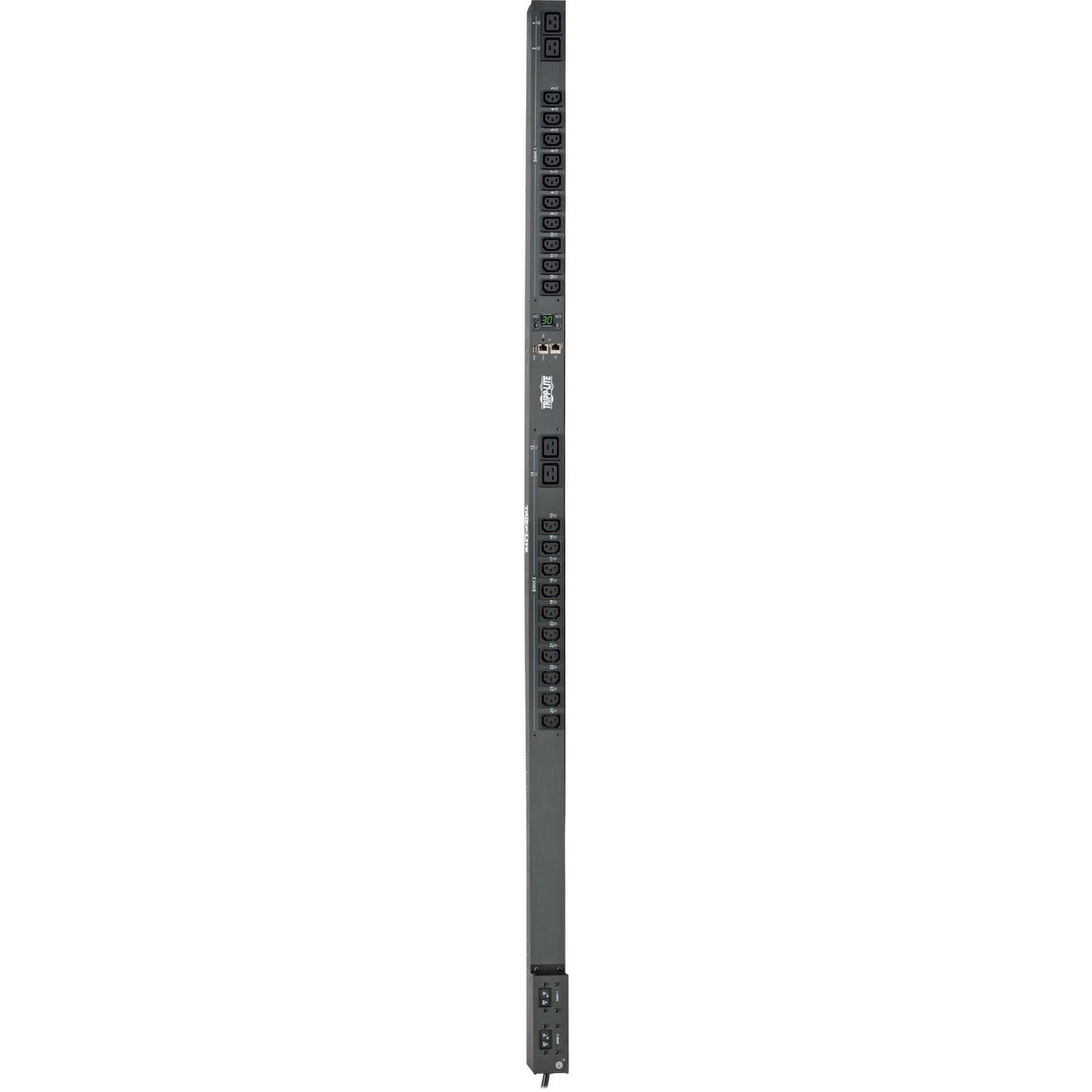 Tripp Lite PDU Monitored 24 Outlets 208/240V 5.8kW LX Platform L6-30P 0URM - Monitored - NEMA L6-30P - 20 x IEC 60320 C13, 4 x IEC 60320 C19 - 230 V AC - Network (RJ-45) - 0U - Vertical/Toolless - Rac... - PDUNVR30HVLX