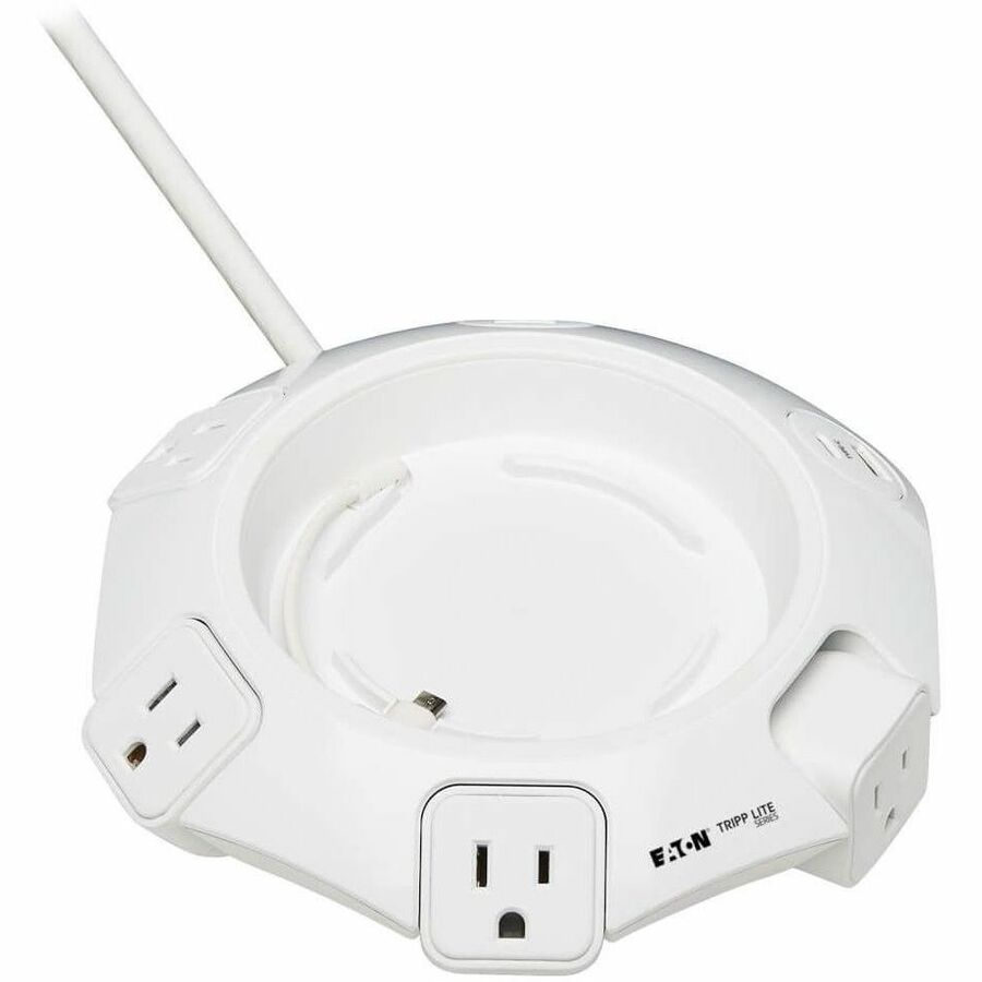 Tripp Lite Conference Surge Protector 4 Outlets, USB C Port, 3 USB-A Ports, Micro-USB Port - 4 x NEMA 5-15R, 4 x USB - 1800 VA - 1080 J - 120 V AC Input - TLP48USBCUFO