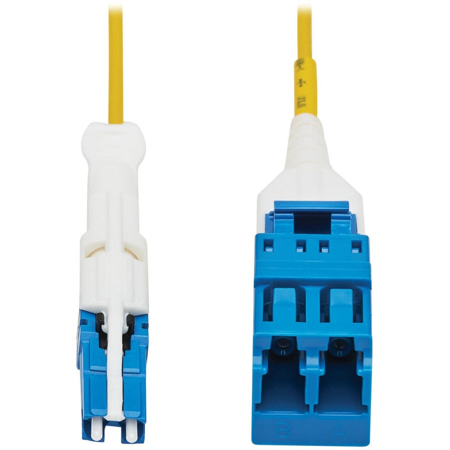 Tripp Lite Duplex SMF Fiber Optic Cable Adapter 9/125 LSZH M/F CS-UPC LC-UPC - 1 ft Fiber Optic Network Cable for Network Device, Network Switch, Patch Panel, Transceiver - First End: 2 x CS Male Netw... - N381L-001-MF