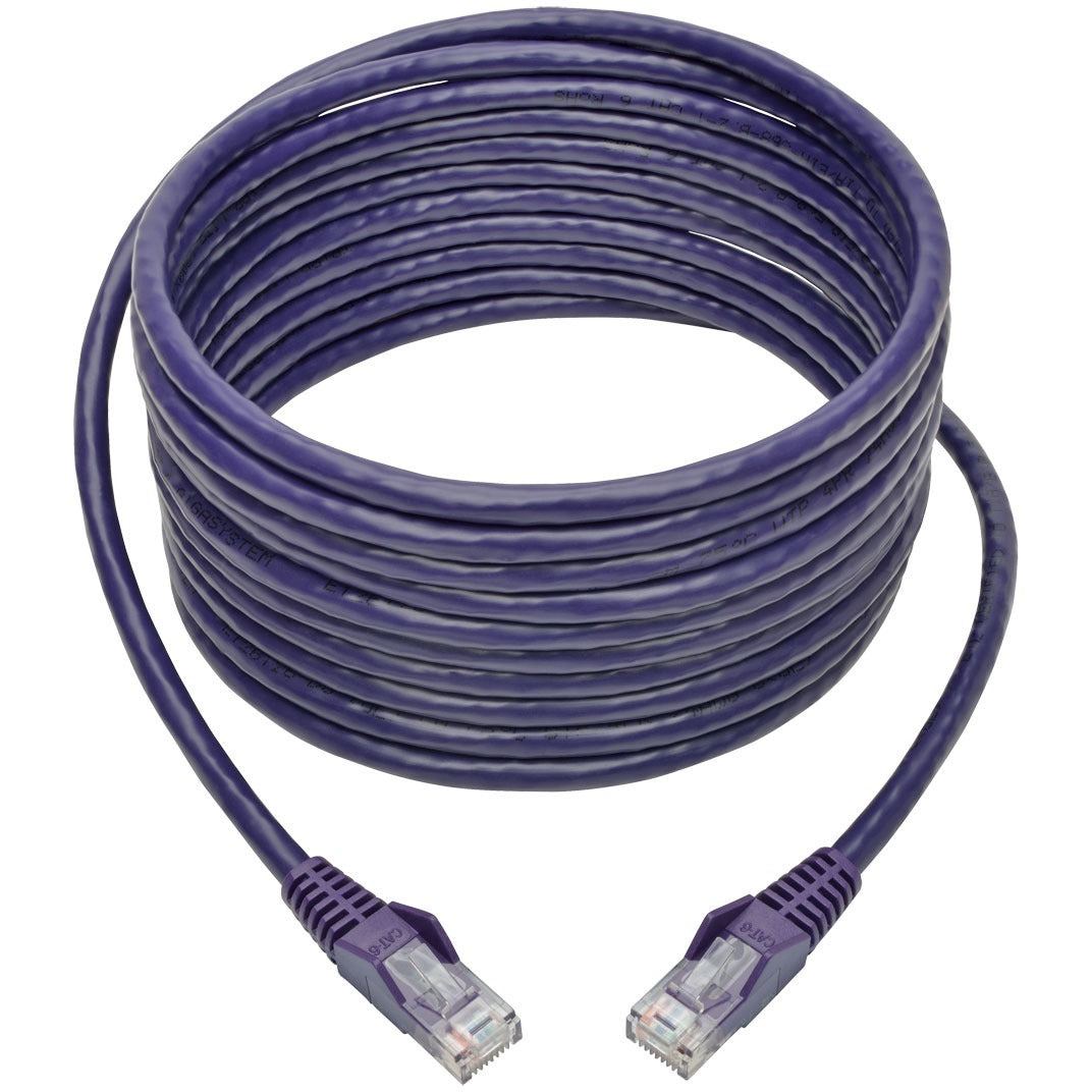 Tripp Lite 20ft Cat6 Gigabit Snagless Molded Patch Cable RJ45 M/M Purple 20' - 20ft - 1 x RJ-45 Male - 1 x RJ-45 Male - Purple - N201-020-PU