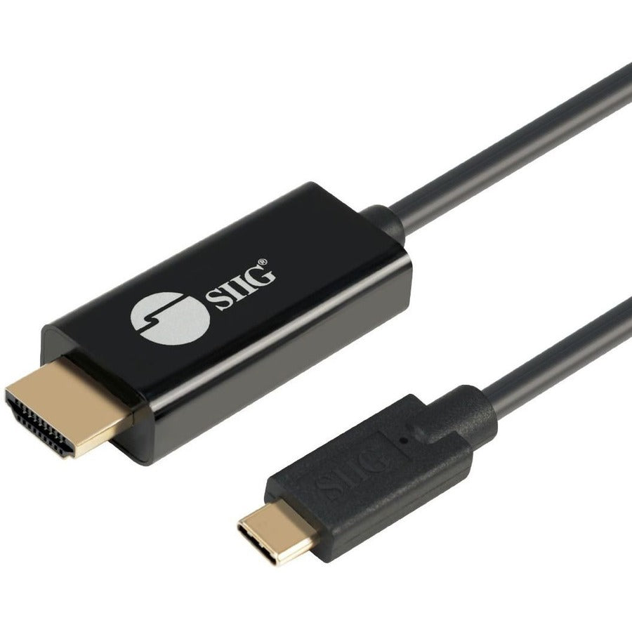 SIIG USB-C to 4K60Hz HDR HDMI 2.0 Active Cable - 2M - Thunderbolt 3 Compatible - Plug-n-Play - CB-TC0J11-S1