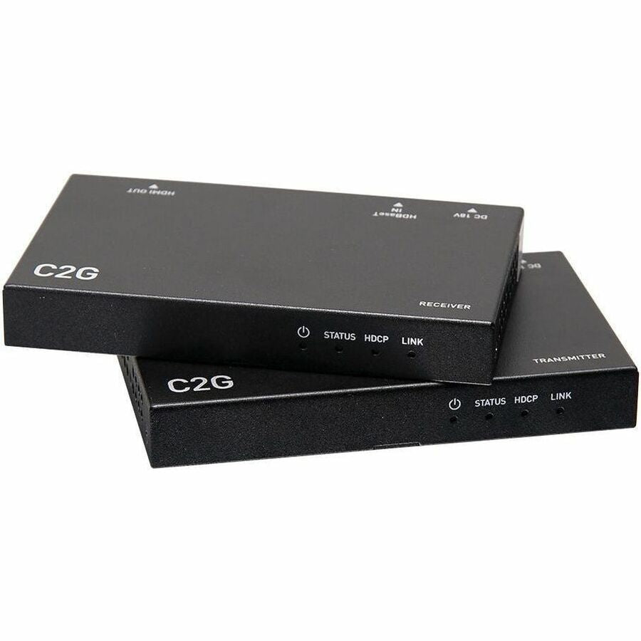 C2G 4K HDMI HDBaseT Extender over Cat Transmitter to Box Receiver - 1 Input Device - 1 Output Device - 230 ft Range - 2 x Network (RJ-45) - 1 x HDMI In - 1 x HDMI Out - 4K UHD - Twisted Pair - Categor... - C2G30010