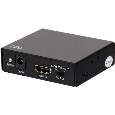 C2G HDMI Audio Extractor with TOSLINK, SPDIF and 3.5mm - 4K 60Hz - 1 x HDMI In - 1 x HDMI Out - Nickel, Gold Plated - Metal - C2G41003