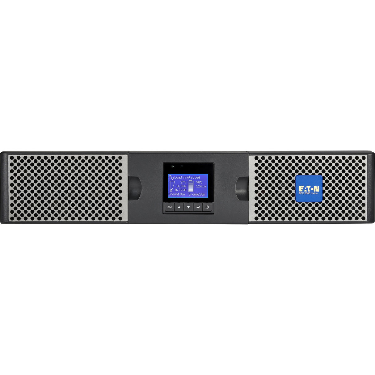 Eaton 9PX Lithium-Ion UPS 3000VA 2400W 120V 9PX On-Line Double-Conversion UPS - 7 Outlets, Network Card Included, USB, RS-232, 2U Rack/Tower - 2U Rack/Tower - 120 V AC Input - 6 x NEMA 5-20R, 1 x NEMA... - 9PX3000RTN-L