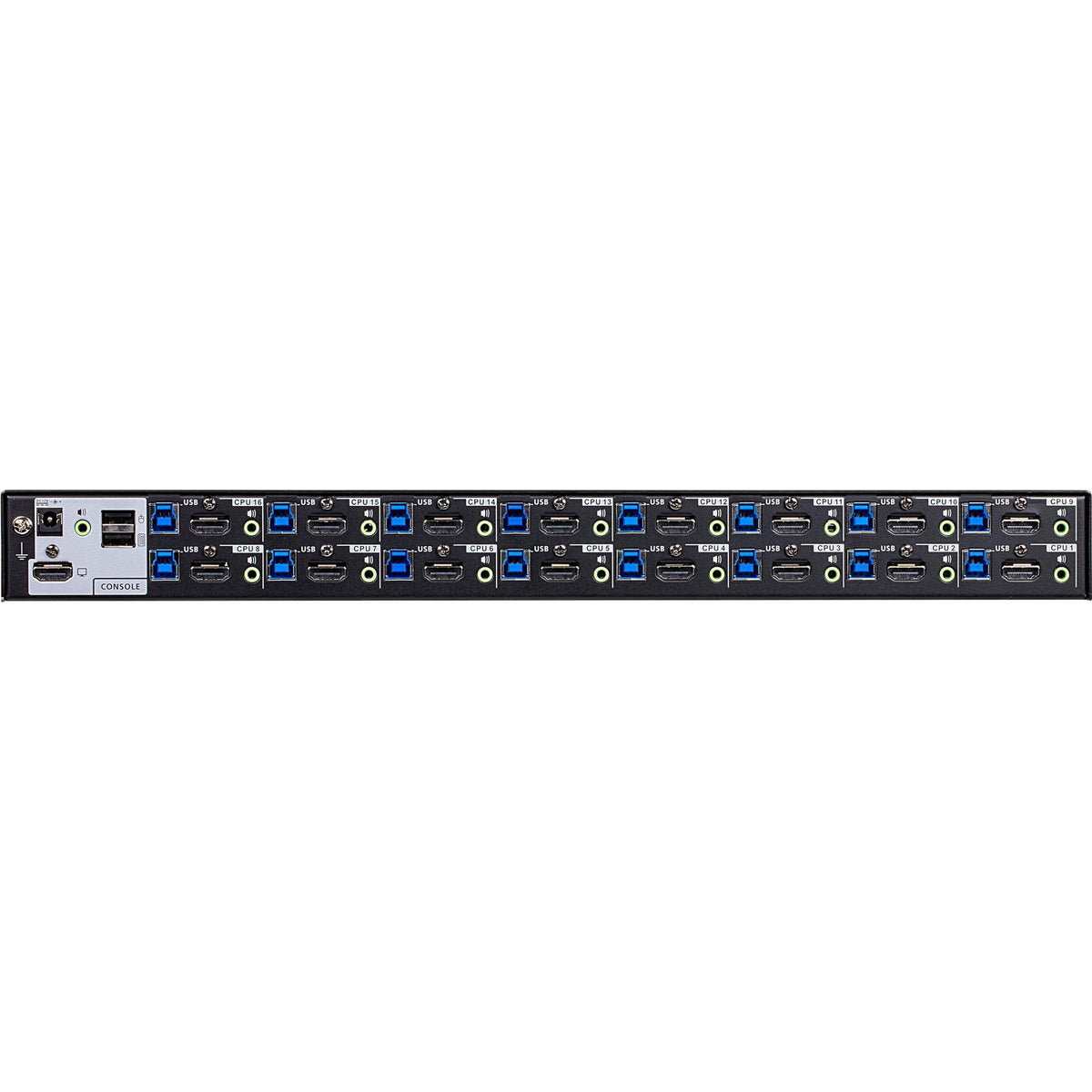ATEN CS18216 16-Port USB 3.0 4K HDMI KVM Switch with Rack Mounting Kit - 16 Computer(s) - 1 Local User(s) - 4096 x 2160 - 20 x USB - 17 x HDMI - Desktop, Rack-mountable - CS18216 - eCommerce Business Prime