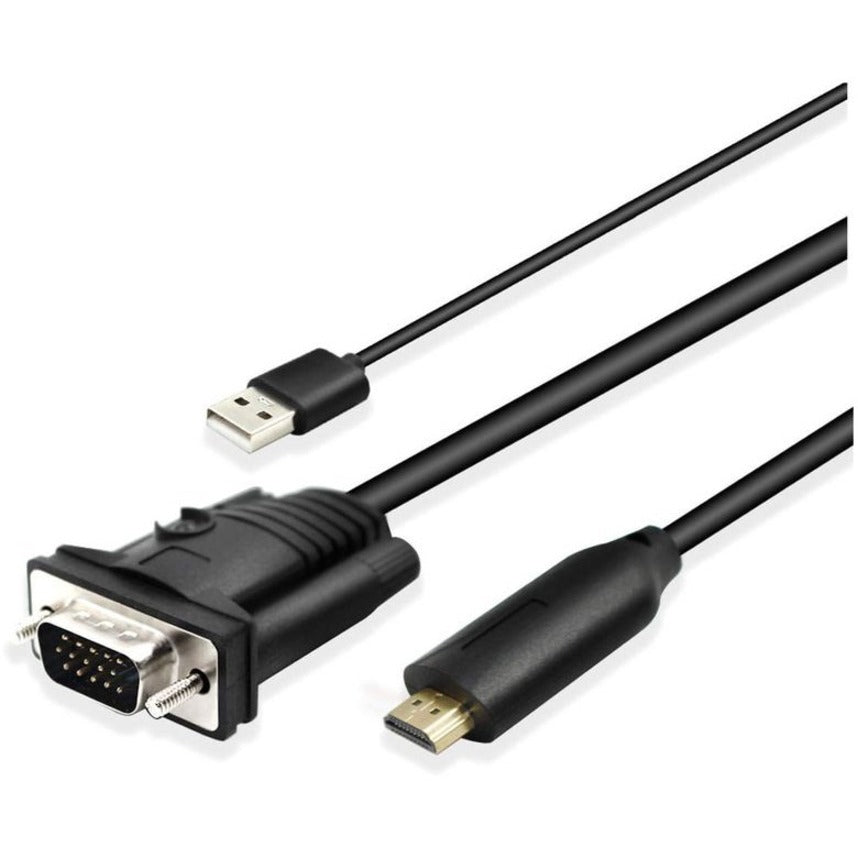 4XEM HDMI to VGA 6FT Cable with USB Audio - 6 ft HDMI/USB/VGA Video Cable for Video Device, Monitor, Computer, Home Theater System - First End: 1 x HDMI Digital Audio/Video - Male, 1 x USB Type A - Ma... - 4XHDMIVGA6FTU