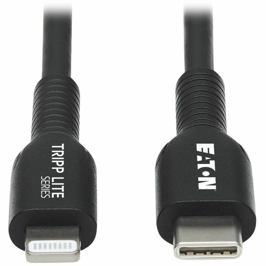 Tripp Lite USB C to Lightning Sync/Charge Cable (M/M), MFi Certified, Black, USB Type C 3 m (9.8 ft.) - 9.84 ft Lightning/USB-C Data Transfer Cable for iPad, iPod, iPhone, MacBook, Chromebook, Wall Ch... - M102-03M-BK