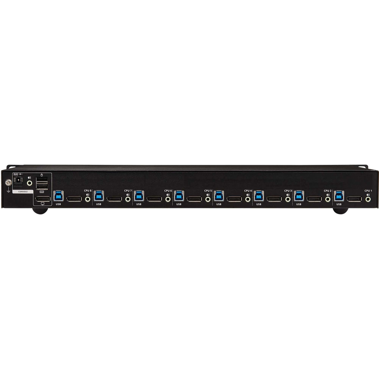 Tripp Lite DisplayPort / USB KVM Switch 8-Port Audio/Video 4K 60Hz 1URM - 8 Computer(s) - 4096 x 2160 - 50 Hz, 60 Hz - 10 x USB - Rack-mountable, Desktop - 8 x DisplayPort - 1U - B024-DPU08