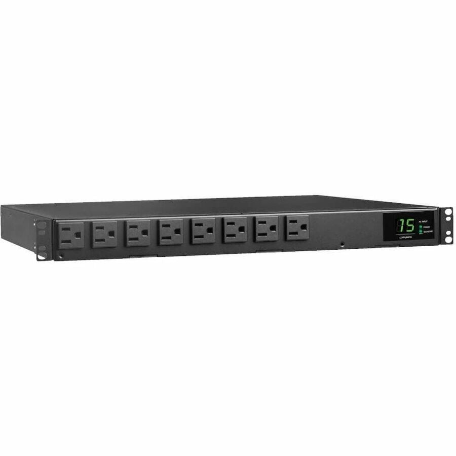 Tripp Lite PDU ATS / Metered 120V 1.44kW 15A 8 5-15R Dual 5-15P 12ft Cords - Metered Auto Transfer Switch - NEMA 5-15P - 8 x NEMA 5-15R - 120 V AC - 1U - Horizontal - Rack-mountable, Wall-mountable - ... - PDUMH15ATS