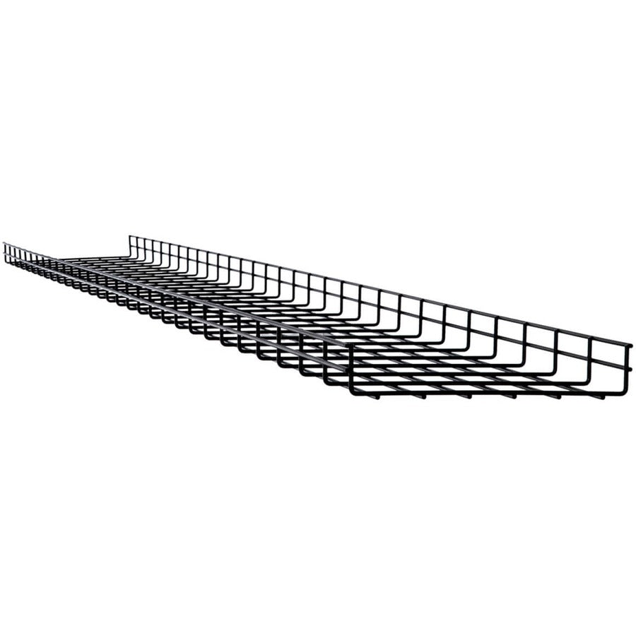 Tripp Lite Wire Mesh Cable Tray - 300 x 50 x 3000 mm (12 in. x 2 in x 10 ft) 10 Pack - Cable Tray - Black - 10 Pack - Steel - SRWB12210STR10