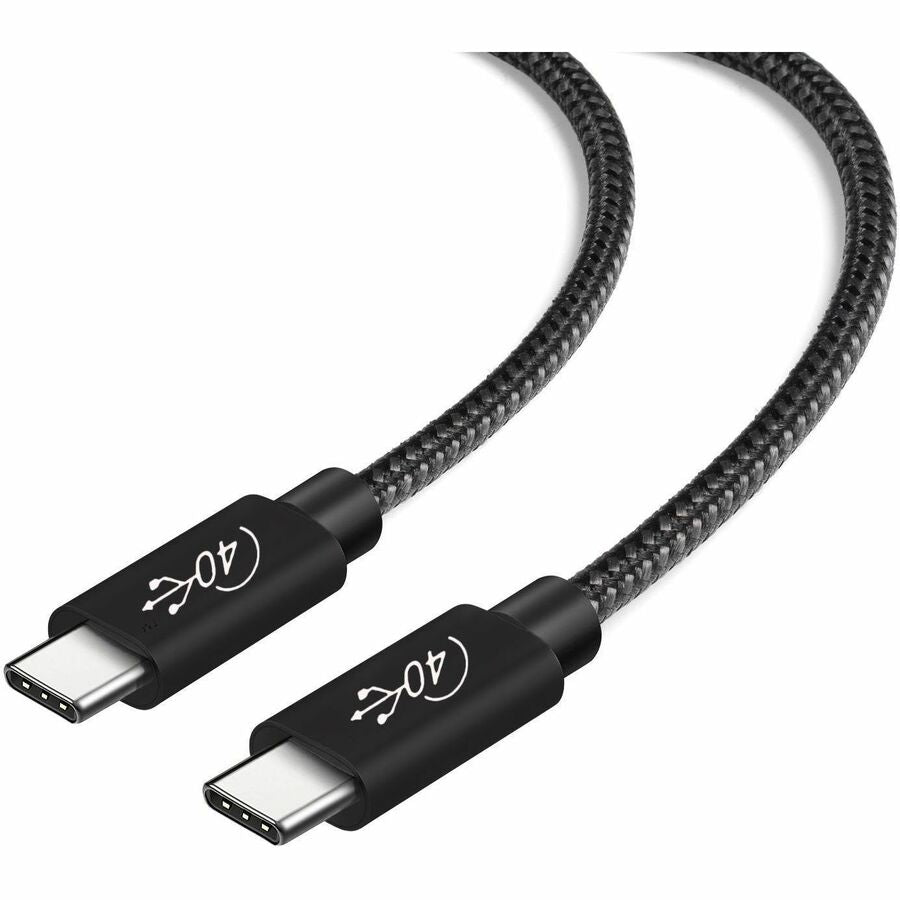 4XEM Nylon Braided USB-C to C 40 Gigabit 120CM/1.2M Cable - 3.94 ft USB-C Data Transfer Cable - First End: 1 x USB4 Type C - Male - Second End: 1 x USB4 Type C - Male - 40 Gbit/s - Nickel Plated Conne... - 4XUSB40GBRD120CM