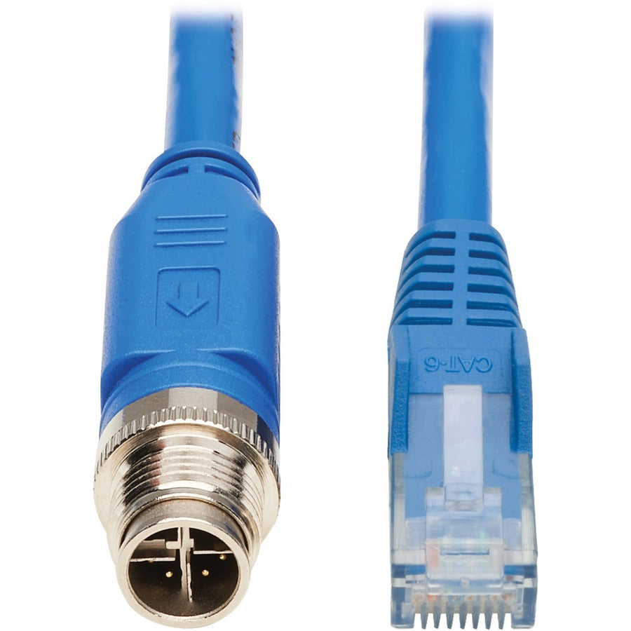 Tripp Lite Ethernet Cable M12 XCode Cat6 1G UTP CMR-LP PoE M12 RJ45 M/M 1M - 3.28 ft Category 6 Network Cable for Network Device, VoIP Device, Access Control Device, Controller, Switch, Security Devic... - NM12-602-01M-BL