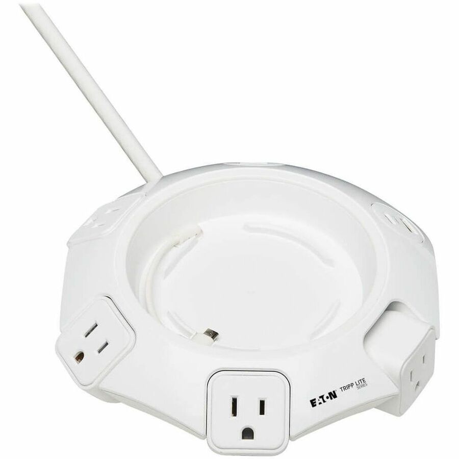 Tripp Lite Safe-IT Conference Surge Protector 4 Rotating Outlet USB C USB-A - 4 x NEMA 5-15R, 4 x USB - 1800 VA - 1080 J - 120 V AC Input - TLP410UCUFOAM