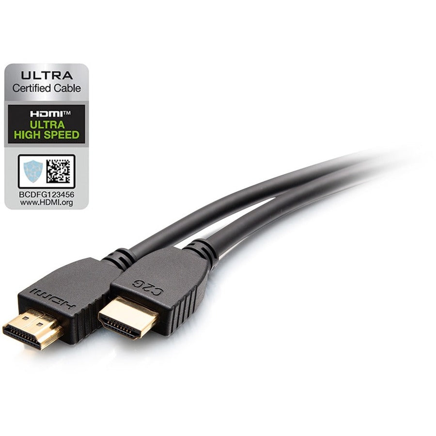 C2G 6ft Ultra High Speed HDMI 2.1 Cable with Ethernet - 8K 60Hz - M/M - 6 ft HDMI A/V Cable for Audio/Video Device, Computer, Gaming Console, Media Player, Mobile Phone, Wireless Device, Bluetooth Dev... - C2G10411