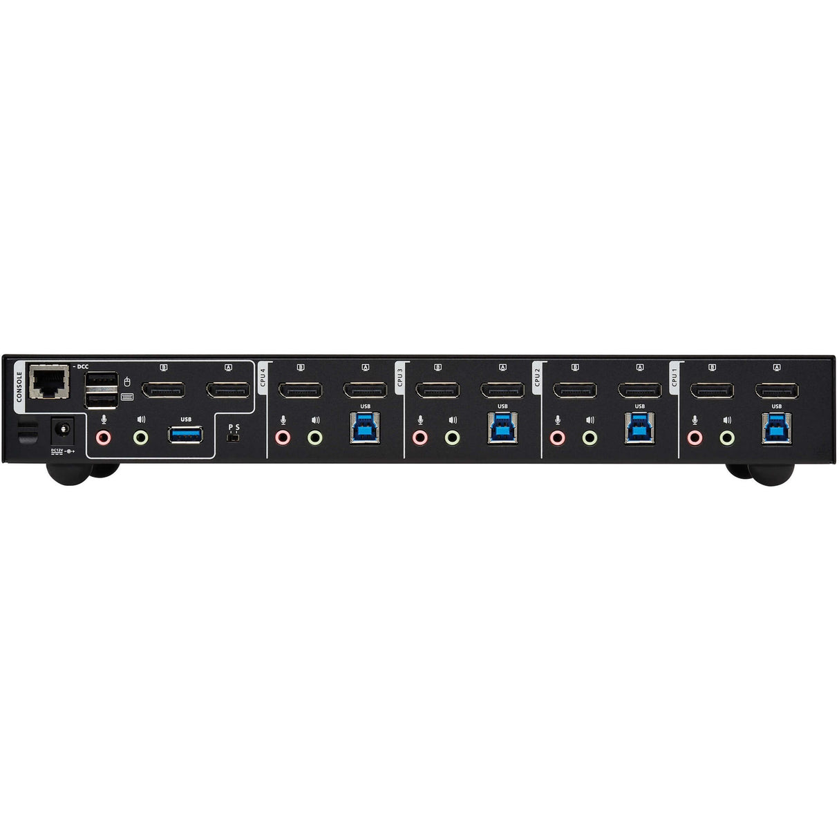 Tripp Lite DisplayPort KVM Switch Dual-Display 4-Port 4K60Hz USB 3.2 Gen 1 - 4 Computer(s) - 1 Local User(s) - 4096 x 2160 - 50 Hz, 60 Hz - 1 x Network (RJ-45) - 8 x USB - Desktop, Rack-mountable - 10... - B006-DP2UA4