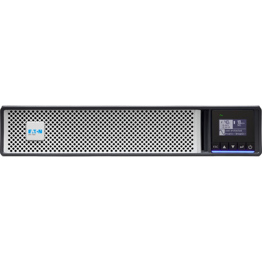 Eaton 5PX G2 UPS 1500VA 1500W 208V Network Card Optional 2U Rack/Tower UPS - 2U Rack-mountable - 6 Minute Stand-by - 120 V AC Input - 8 x IEC 60320 C13 - 5PX1500HRTG2