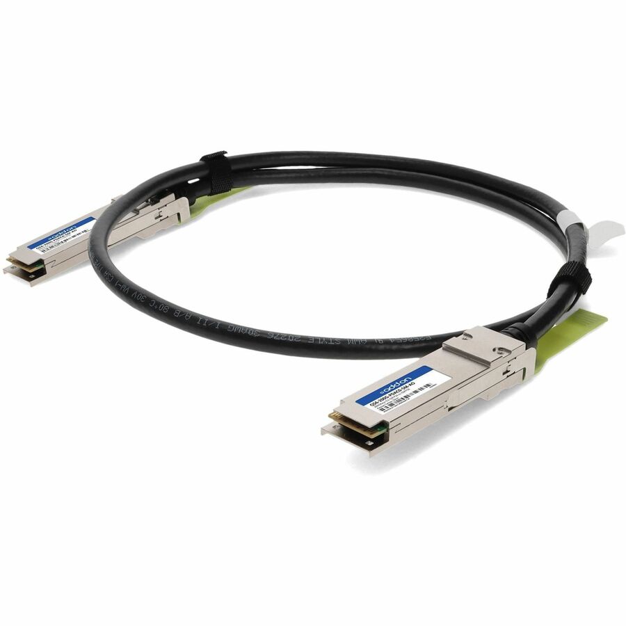 AddOn Twinaxial Network Cable - 1.64 ft Twinaxial Network Cable for Network Device, Transceiver, Router, Server - First End: 1 x QSFP56 Network - Second End: 1 x QSFP56 Network - 200 Gbit/s - 1 - TAA ... - Q56-200G-PDAC0-5M-AO
