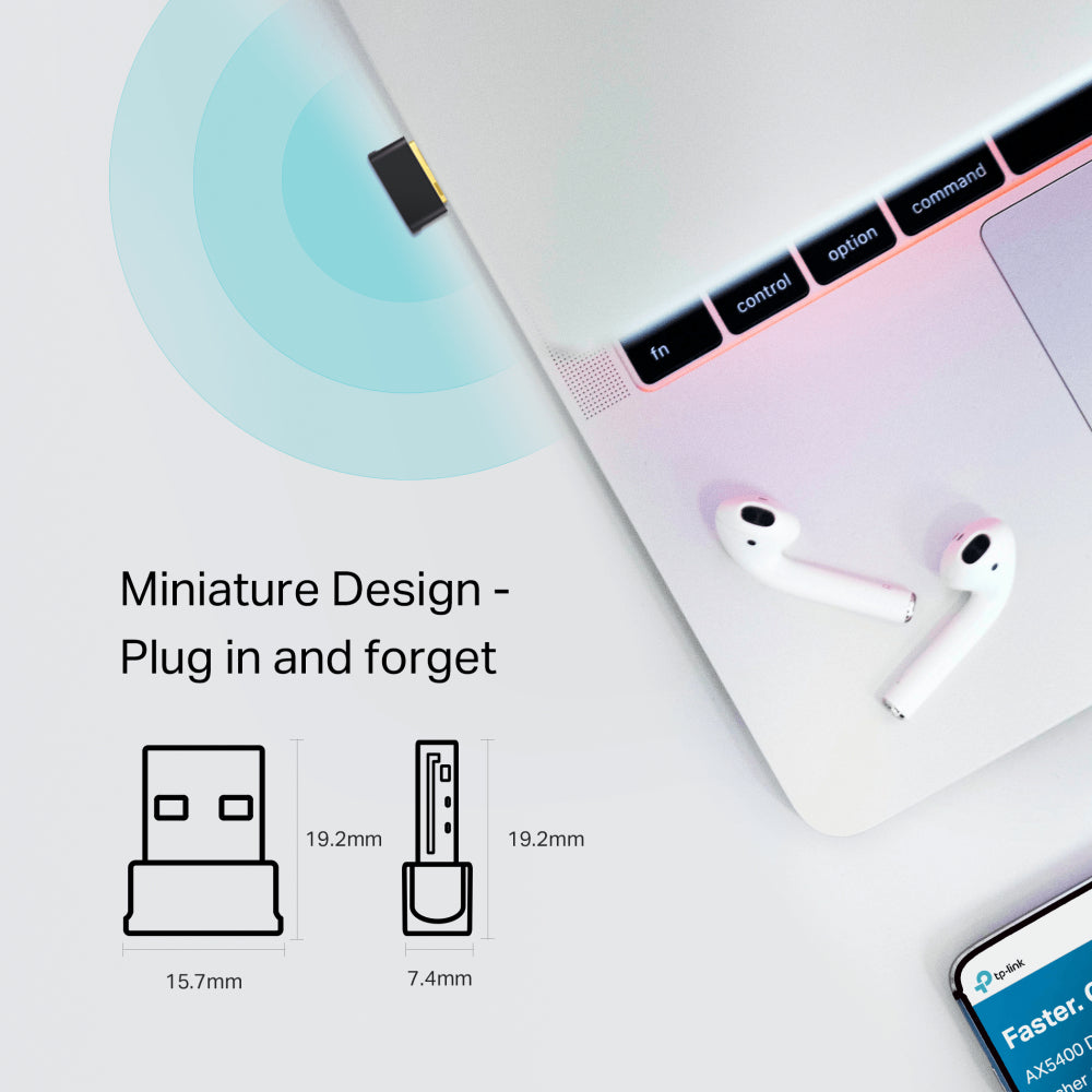 TP-Link AC600 Nano Dual Band Wi-Fi Bluetooth 4.2 USB Adapter - ARCHER T2UB NANO