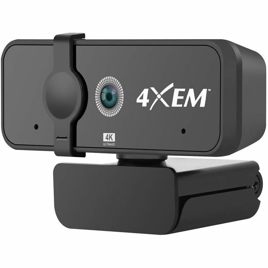 4XEM Webcam - 8 Megapixel - 30 fps - Black - USB 2.0 Type A - 3840 x 2160 Video - Auto-focus - Microphone - Computer, Monitor - Windows 10 - 4XWEBCAM4K