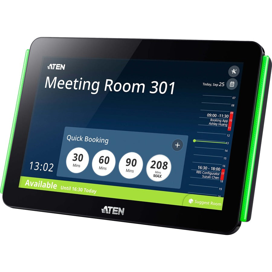 ATEN VK430 Room Booking System - 10.1" RBS Panel - 7" Width x 1.5" Height x 10.4" Length - Plastic