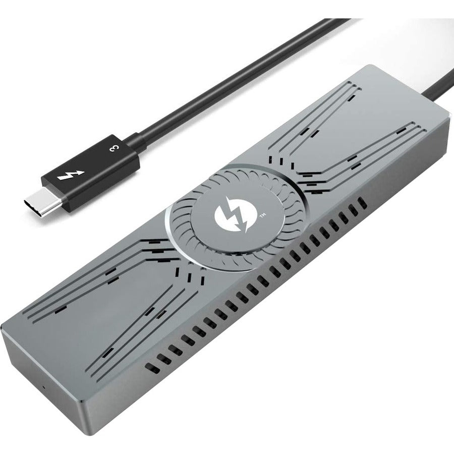 4XEM Drive Enclosure PCI Express NVMe 3.0 x4, M.2 - Thunderbolt 3 Host Interface Portable - Gray, Silver - 1 x SSD Supported - 1 x Total Bay - Aluminum