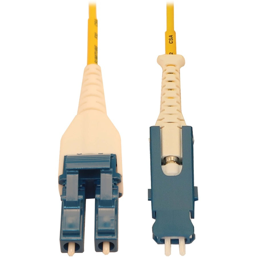 Tripp Lite Fiber Optic Cable 40/100/400G Singlemode 9/125 OS2 Fiber Cable, Yellow, 3 m (9.8 ft.) - 9.84 ft Fiber Optic Network Cable for Network Device, Transceiver, Patch Panel, Switch - First End: 2 - N383L-03M