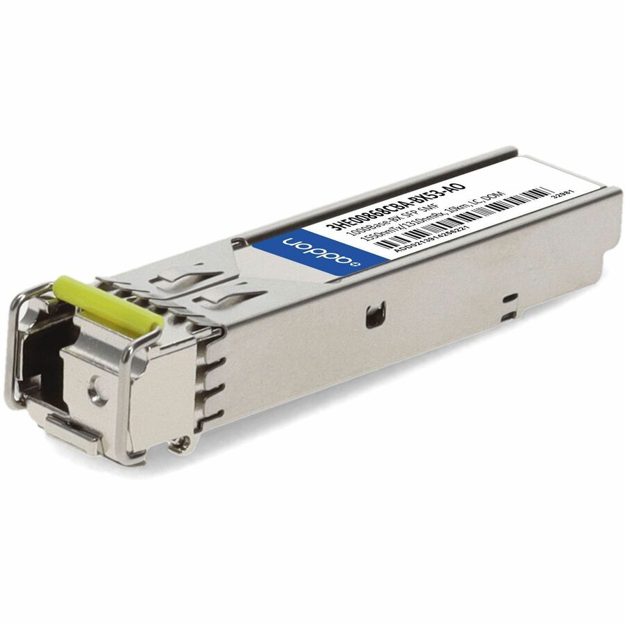 AddOn Alcatel-Lucent Nokia SFP (mini-GBIC) Module - For Optical Network, Data Networking - 1 x LC Simplex 1000Base-BX Network - Optical Fiber - Single-mode - Gigabit Ethernet - 1000Base-BX, Fiber Chan... - 3HE00868CBA-BX53-AO