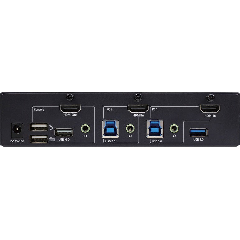 SIIG 2-Port 4K HDMI KVM Switch with PBP Roaming Mouse & PIP - 2x1 HDMI KVM Switch, Allows you to control 2 HDMI 4K computers using one keyboard and mouse - Mouse Roaming, PBP, PIP, 4K@30, HDCP 1.4, US - CE-KV0G11-S1