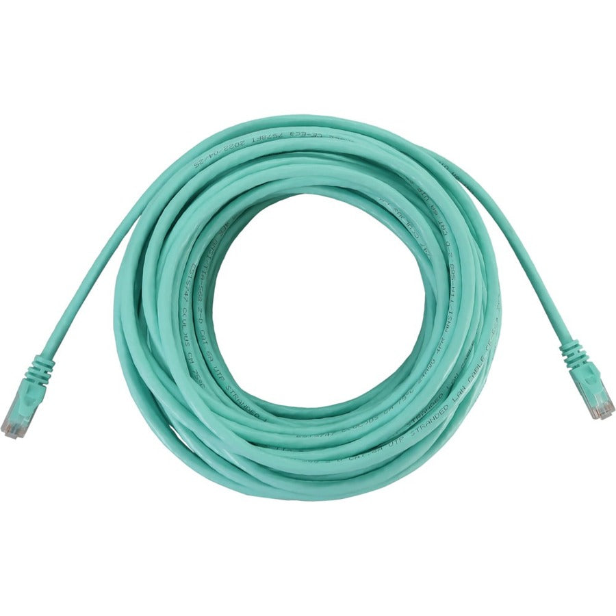Tripp Lite N261-050-AQ Cat.6a UTP Network Cable - 50 ft Category 6a Network Cable for Network Device, Switch, Patch Panel, Server, Router, Hub, Printer, Computer, Photocopier, Modem, Security Camera, - N261-050-AQ