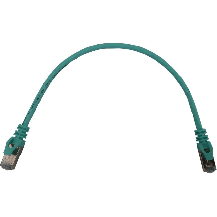 Tripp Lite N262-S01-AQ Cat6a STP Patch Network Cable - 1 ft Category 6a Network Cable for Network Device, Server, Switch, Router, Hub, Printer, Computer, Photocopier, Modem, PoE Device, Patch Panel, . - N262-S01-AQ