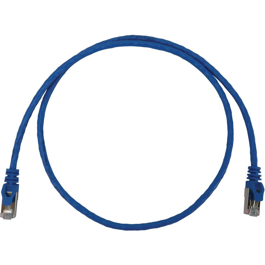 Tripp Lite N262-S03-BL Cat6a STP Patch Network Cable - 3 ft Category 6a Network Cable for Network Device, Server, Switch, Router, Hub, Printer, Computer, Photocopier, Modem, PoE Device, Patch Panel, . - N262-S03-BL