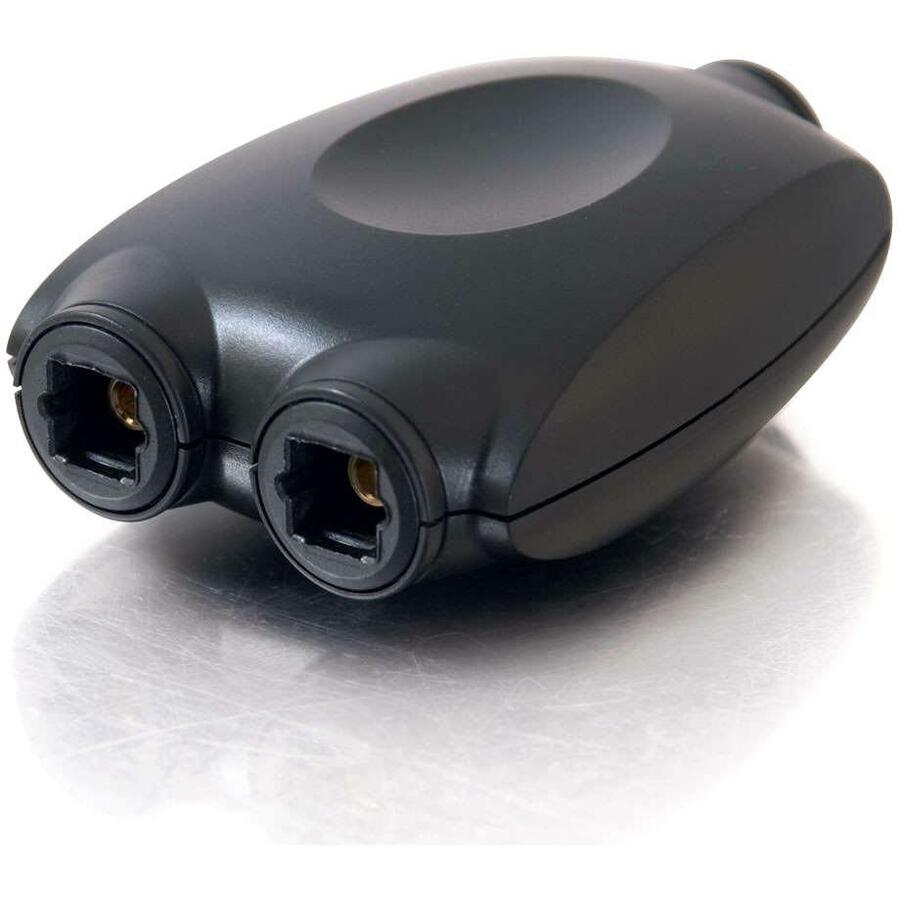 C2G TOSLINK Digital Audio Splitter - 1 x Toslink Digital Audio Female - 2 x Toslink Digital Audio Female - Black - 27027