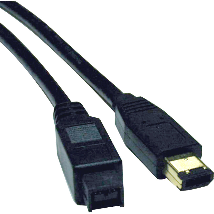 Tripp Lite 10ft Hi-Speed FireWire IEEE Cable-800Mbps with Gold Plated Connectors 9pin/6pin M/M 10' - (9pin/6pin) 10-ft. - F017-010