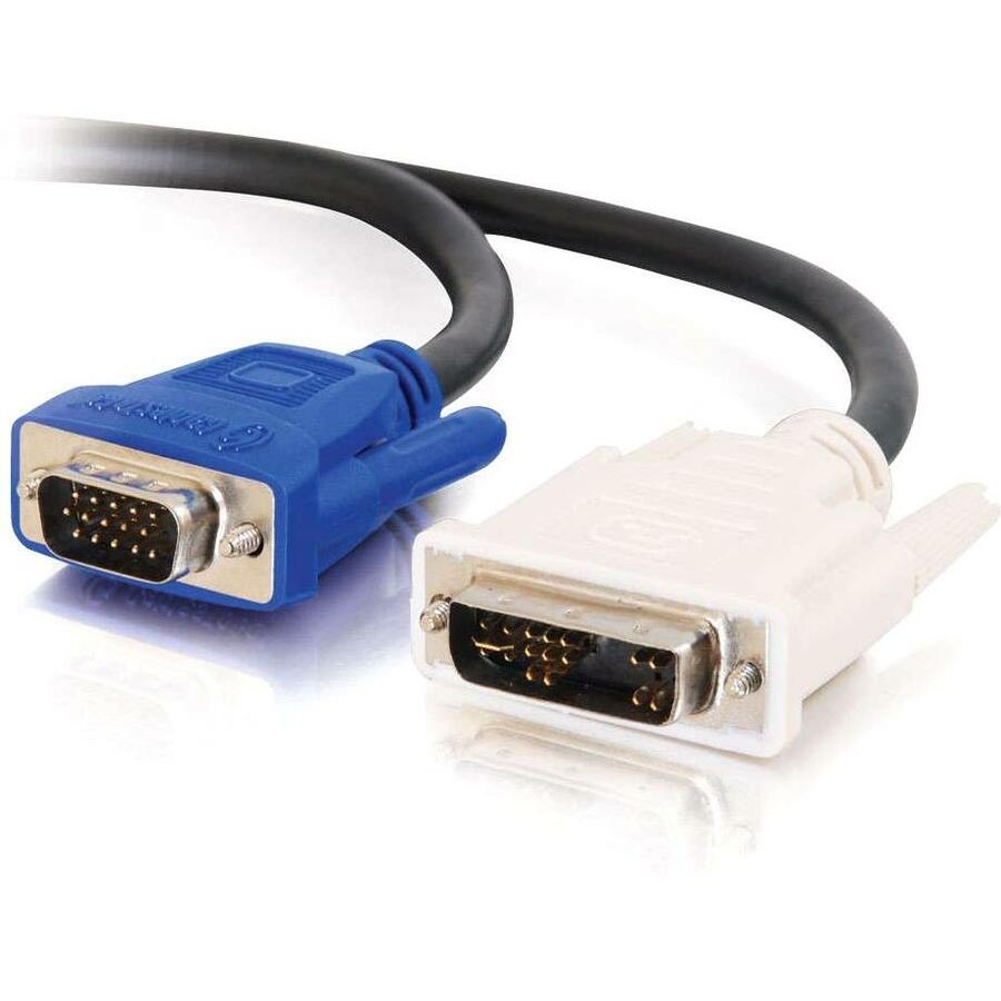 C2G 2m DVI Male to HD15 VGA Male Video Cable (6.5ft) - DVI-A Male - HD-15 Male - 6.56ft - Black - 26954