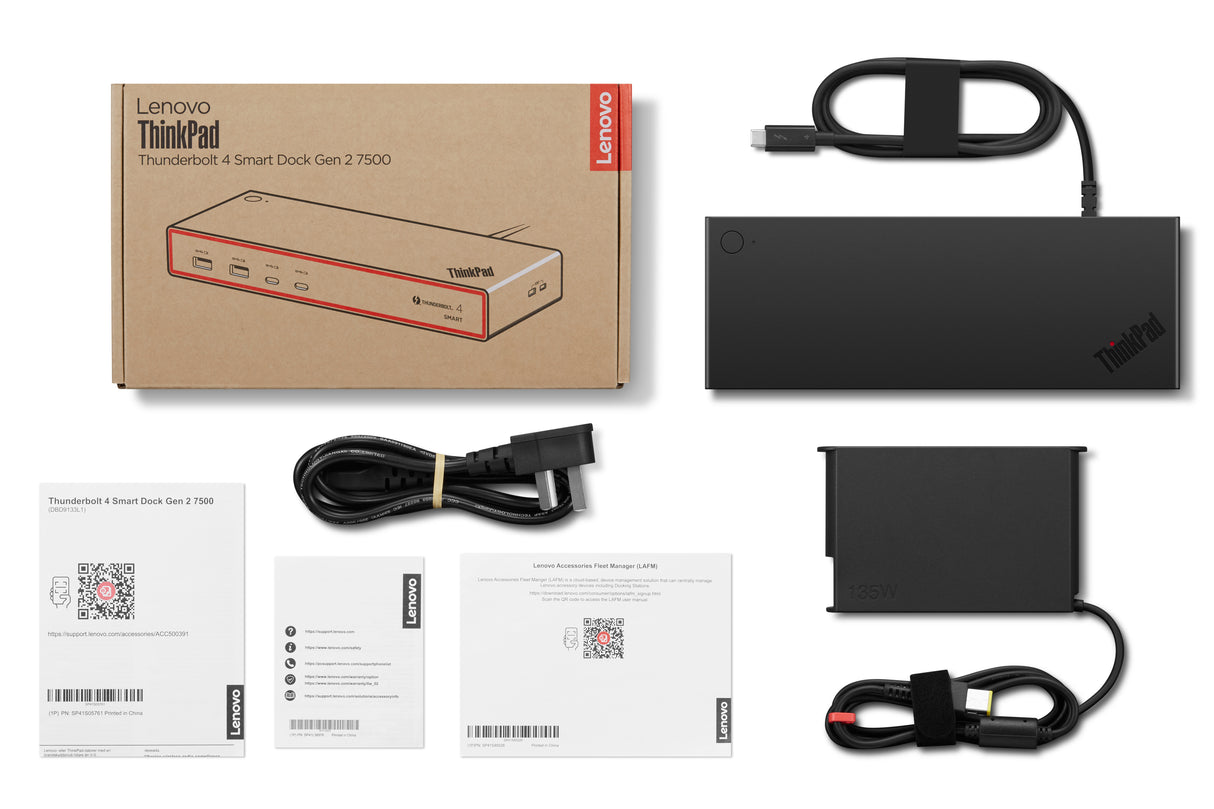 Lenovo ThinkPad Thunderbolt 4 Smart Dock Gen2 7500 Wired Black - 40BE0135US LENOVO